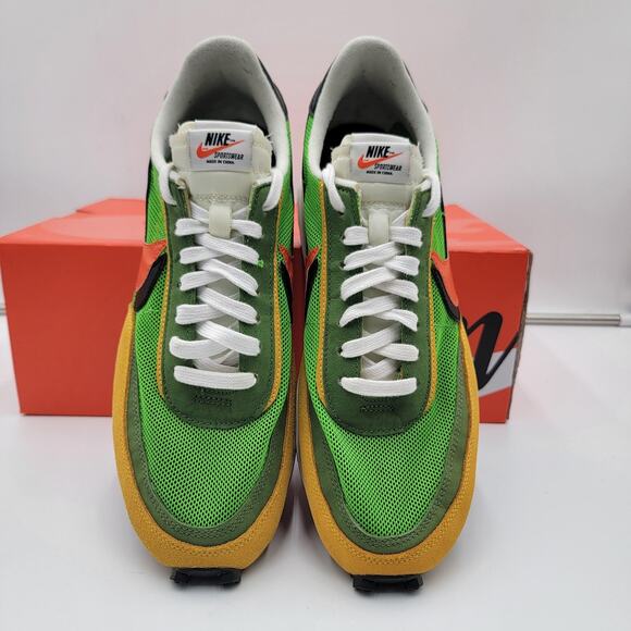 Nike LDWaffle Sacai Shoes Mens Size 11 Green Yellow Orange BV0073-300 Runner OG main image 8